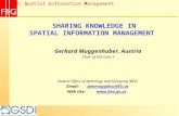 GSDI 6 Conference - From global to local Budapest, September 2002 Com 3: Spatial Information Management SHARING KNOWLEDGE IN SPATIAL INFORMATION MANAGEMENT.
