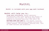 MathXL MathXL is included with your new math textbook Study more efficiently: MathXL generates personalized study plans based on the results of a practice.