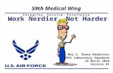 I n t e g r i t y - S e r v i c e - E x c e l l e n c e 59th Medical Wing 1 Work Nerdier, Not Harder Maj G. Shane Hendricks 59th Laboratory Squadron 25.