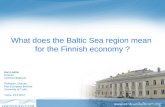 What does the Baltic Sea region mean for the Finnish economy ? Kari Liuhto Director Centrum Balticum Professor, Director Pan-European Institute University.