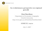 An evolutionary perspective on regional growth Ron Boschma Department of Economic Geography Utrecht University .
