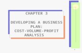 1 CHAPTER 3 DEVELOPING A BUSINESS PLAN: COST-VOLUME-PROFIT ANALYSIS.