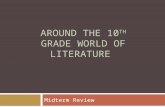 AROUND THE 10 TH GRADE WORLD OF LITERATURE Midterm Review.