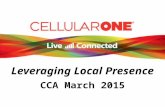 Leveraging Local Presence CCA March 2015. Who We Are.