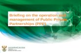 1 Briefing on the operation and management of Public Private Partnerships (PPP)