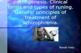 Schizophrenia. Basic hypotheses of pathogenesis. Clinical forms and types of runing. General principles of treatment of schizophrenia. Mysula Yuriy.