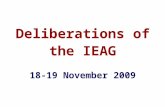 Deliberations of the IEAG 18-19 November 2009. IEAG Issues – Federal & State Gov'ts Why isn't epidemiology for type 1 and type 3 fully meeting IEAG projections.