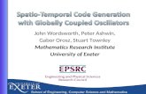 John Wordsworth, Peter Ashwin, Gabor Orosz, Stuart Townley Mathematics Research Institute University of Exeter.