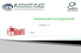 Chapter 5 T.Hend Alajaji. Objectives : 1. Inventory. 2. Explain how to report inventory and cost of goods sold. 3. Compute costs using four inventory.