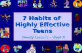 7 Habits of Highly Effective Teens Weekly Lessons – Week 8.
