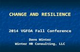 CHANGE AND RESILIENCE 2014 VGFOA Fall Conference Dave Winter Winter HR Consulting, LLC.