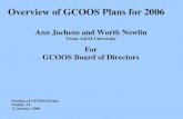 Overview of GCOOS Plans for 2006 Ann Jochens and Worth Nowlin Texas A&M University For GCOOS Board of Directors Meeting of GCOOS Parties Mobile, AL 11.