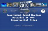 Government-Owned Nuclear Material at Non-Departmental Sites Peter Dessaules.