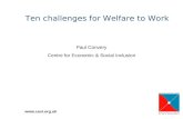 Www.cesi.org.uk Ten challenges for Welfare to Work Paul Convery Centre for Economic & Social Inclusion.