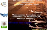 ÍNDICE “Maintenance Practices and Standards on Pavements at Mexican Airports” MScE Rodolfo Téllez Gutiérrez 6th Symposium on Pavement Surface Characteristics.