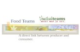 Food Teams A direct link between producer and consumer.