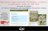 Third National Climate Assessment (2014) Specialty agriculture in future climate: A personal view of the NCA Richard Grotjahn UC Davis Professor and California.