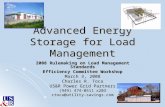 Advanced Energy Storage for Load Management 2008 Rulemaking on Load Management Standards Efficiency Committee Workshop March 3, 2008 Charles R. Toca US&R.