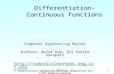 10/27/2015  1 Differentiation-Continuous Functions Computer Engineering Majors Authors: Autar Kaw, Sri Harsha Garapati.