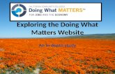 Exploring the Doing What Matters Website An in depth study.