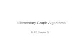 Elementary Graph Algorithms CLRS Chapter 22. Graph A graph is a structure that consists of a set of vertices and a set of edges between pairs of vertices.
