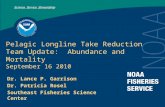 Pelagic Longline Take Reduction Team Update: Abundance and Mortality September 16 2010 Dr. Lance P. Garrison Dr. Patricia Rosel Southeast Fisheries Science.