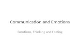 Communication and Emotions Emotions, Thinking and Feeling.