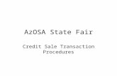 AzOSA State Fair Credit Sale Transaction Procedures.
