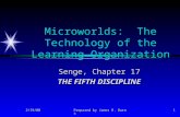 2/19/00 Prepared by James R. Burns 1 Microworlds: The Technology of the Learning Organization Senge, Chapter 17 THE FIFTH DISCIPLINE.