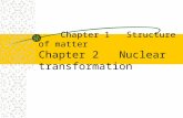 Chapter 1 Structure of matter Chapter 2 Nuclear transformation.