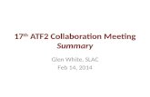 17 th ATF2 Collaboration Meeting Summary Glen White, SLAC Feb 14, 2014.