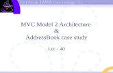 MVC Model 2 Architecture & AddressBook case study Lec - 40.
