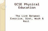 GCSE Physical Education The Link Between Exercise, Diet, Work & Rest.