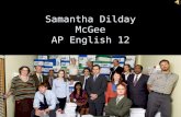 Samantha Dilday McGee AP English 12 Table of Contents Directions for the Reader My Bucket List Six word memoir Suppression of Women in Wuthering Heights.