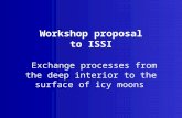 Workshop proposal to ISSI Exchange processes from the deep interior to the surface of icy moons.