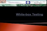 ïƒ White-Box Testing White-Box Testing ïƒ White-Box Testing White-Box Testing ï± Control flow graph (CFG) Control flow graph (CFG) ï± Flow Graph Notation