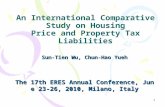 1 An International Comparative Study on Housing Price and Property Tax Liabilities Sun-Tien Wu, Chun-Hao Yueh The 17th ERES Annual Conference, June 23-26,