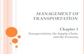 M ANAGEMENT OF T RANSPORTATION Chapter 1 Transportation, the Supply Chain, and the Economy.