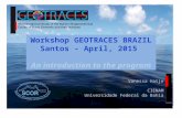 Vanessa Hatje CIENAM Universidade Federal da Bahia Workshop GEOTRACES BRAZIL Santos - April, 2015 An introduction to the program.