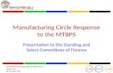 Manufacturing Circle Response to the MTBPS Presentation to the Standing and Select Committees of Finance Parliament of the Republic of South Africa Cape.
