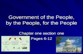 Government of the People, by the People, for the People Chapter one section one Pages 6-12.