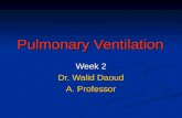 Pulmonary Ventilation Week 2 Dr. Walid Daoud A. Professor