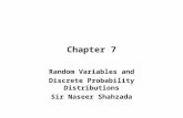 Chapter 7 Random Variables and Discrete Probability Distributions Sir Naseer Shahzada.