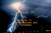 Lecture 19 Chapter 11 Thunderstorms and Tornadoes.