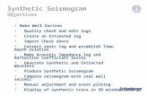 Synthetic Seismogram Objectives Make Well Section Quality check and edit logs Create an Estimated log Import Check shots Correct sonic log and establish.