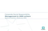 Corporate Social Responsibility Management & 2009 actions Board of Directors, 28 January 2009.