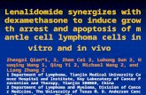 Lenalidomide synergizes with dexamethasone to induce growth arrest and apoptosis of mantle cell lymphoma cells in vitro and in vivo Zhengzi Qian*1, 2,