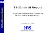 High Speed Interconnect Solutions HIROSE ELECTRIC IT3-32mm SI Report Three-Piece Mezzanine Connector for 20+ Gbps Applications October 29, 2009.