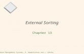 Database Management Systems, R. Ramakrishnan and J. Gehrke 1 External Sorting Chapter 13.
