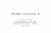 PC204 Lecture 8 Conrad Huang conrad@cgl.ucsf.edu Genentech Hall, N453A x6-0415.